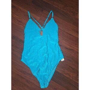 Aerie Blue Ribbed Strappy Swim Suit New With Tags